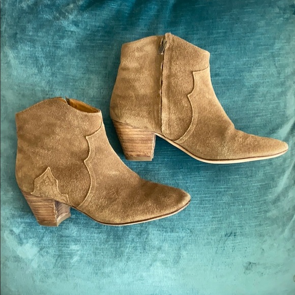 ISABEL MARANT tan suede DICKER ankle boots - Picture 2 of 11